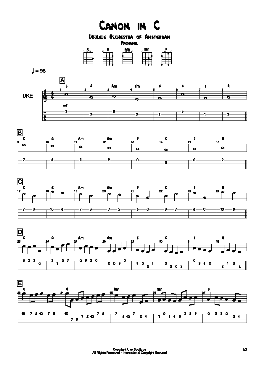 Ukulele fingerstyle tabs pdf