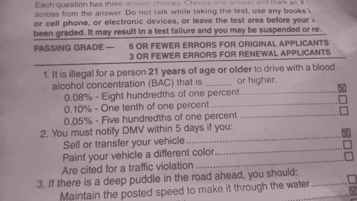 Dmv practice written test 2018 california