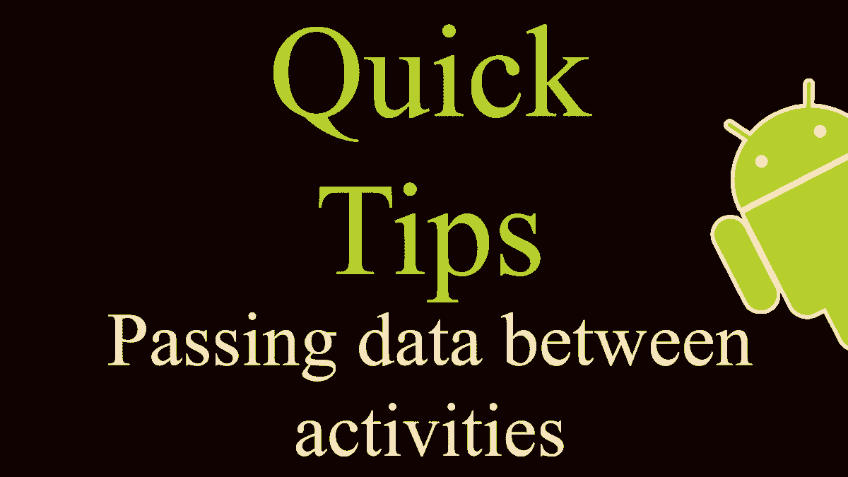 Android studio pass data between activities