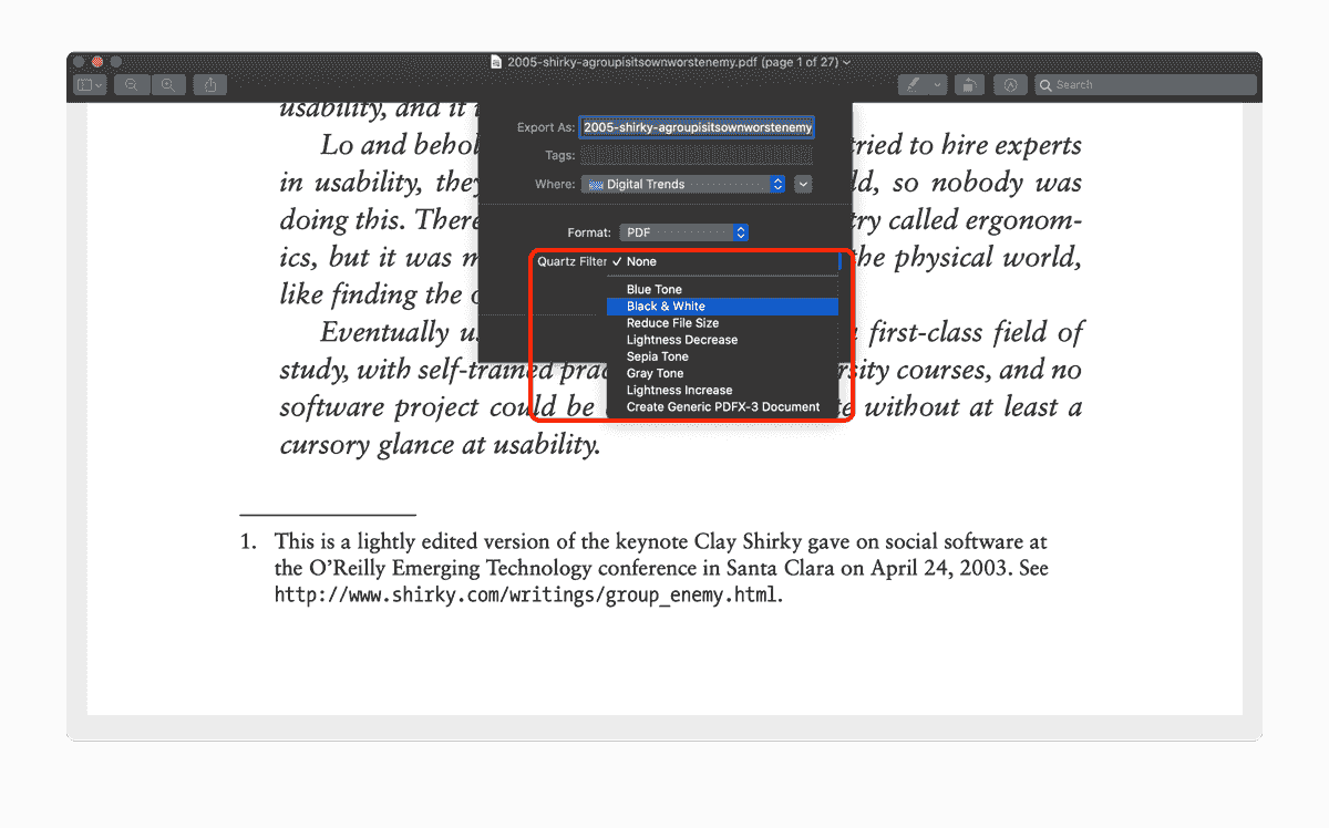 Microsoft word for mac save as pdf