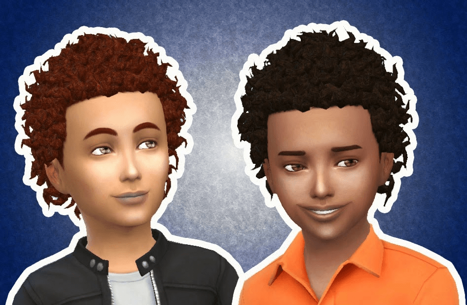 Sims 4 cc male curly long hair