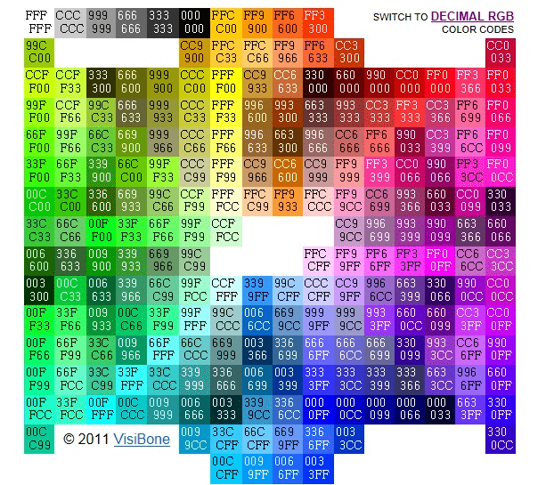 Css color code list pdf