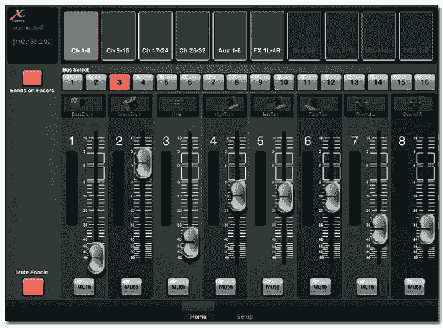 Android app for behringer x32 digital mixer