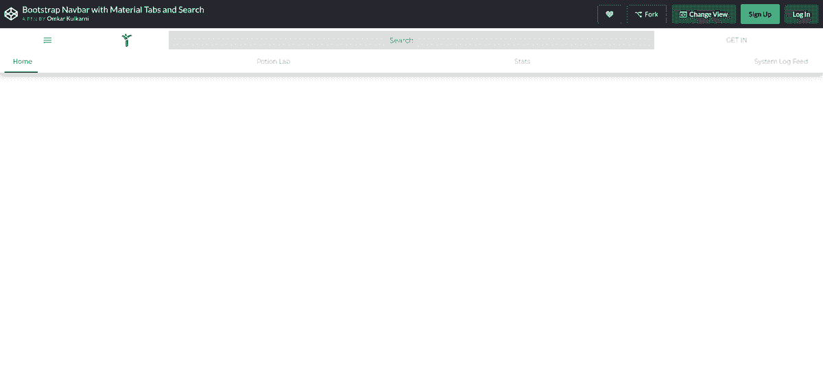 Bootstrap templates responsive navbar