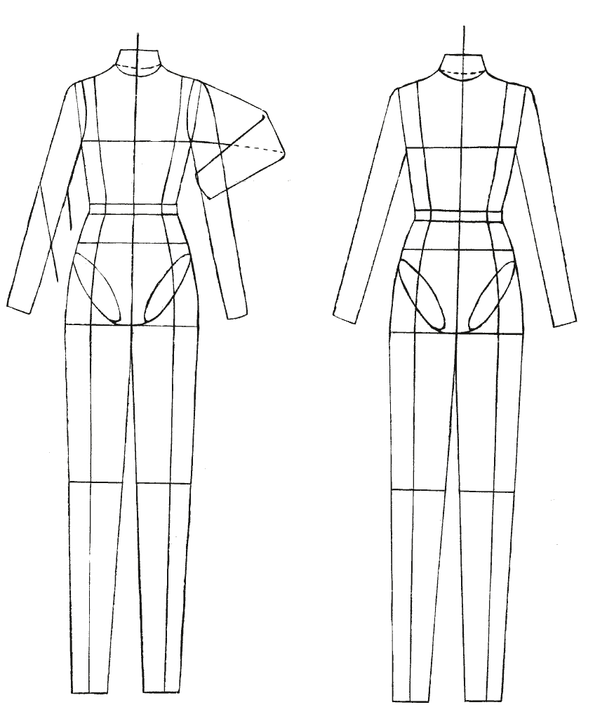 Clothing design fashion template