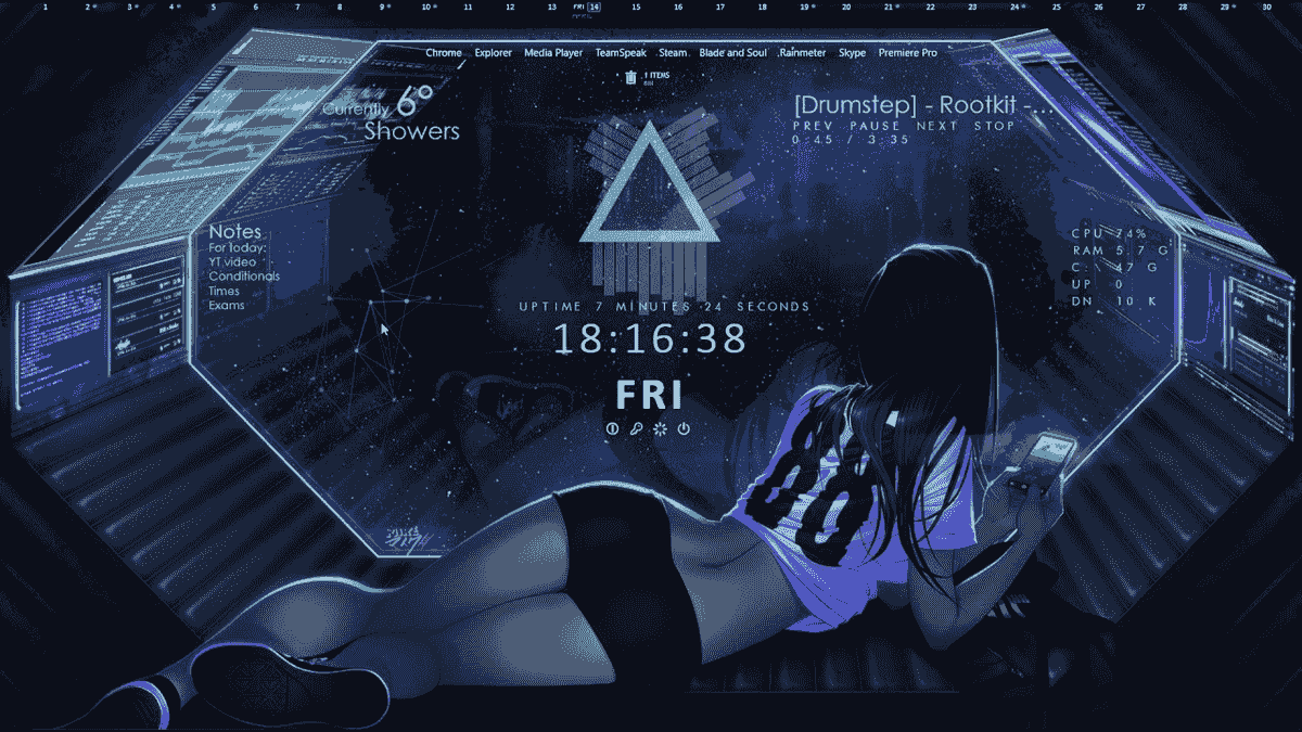 Rainmeter youtube music player