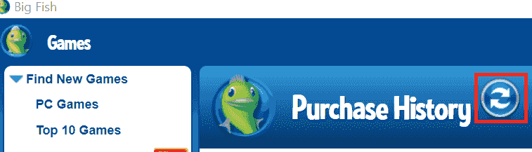 Reinstall big fish game manager