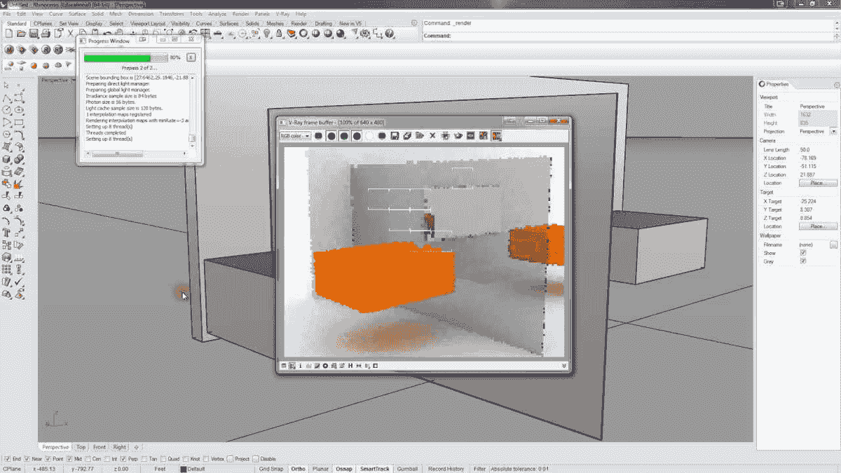 How to set light for render rhino