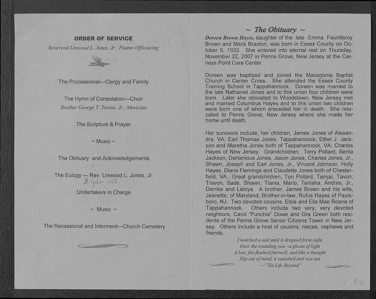 African american obituary samples