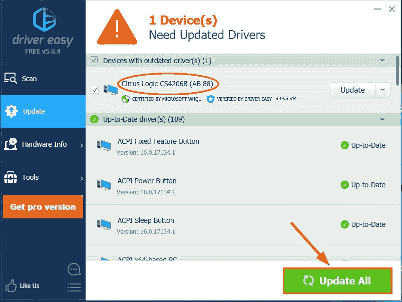 Cirrus audio driver windows 10 macbook pro