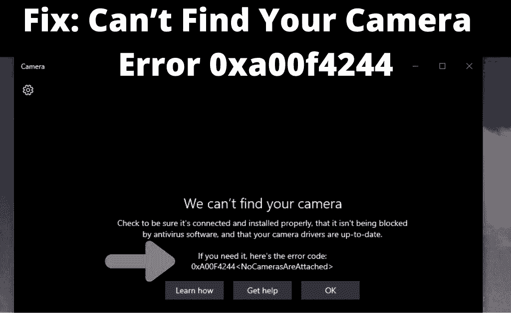 How to fix camera error