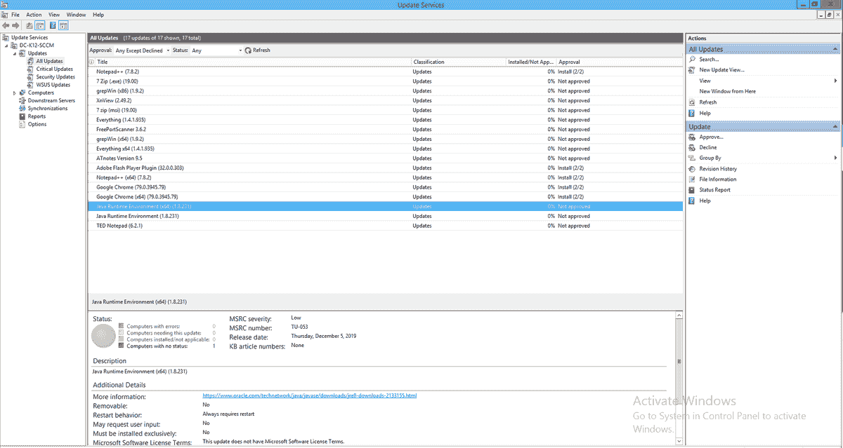 Adobe update management tool 8.0
