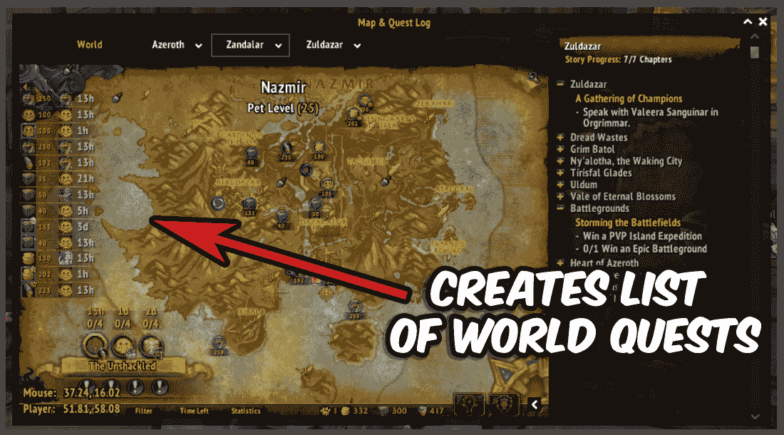 Auto quest tracking legion