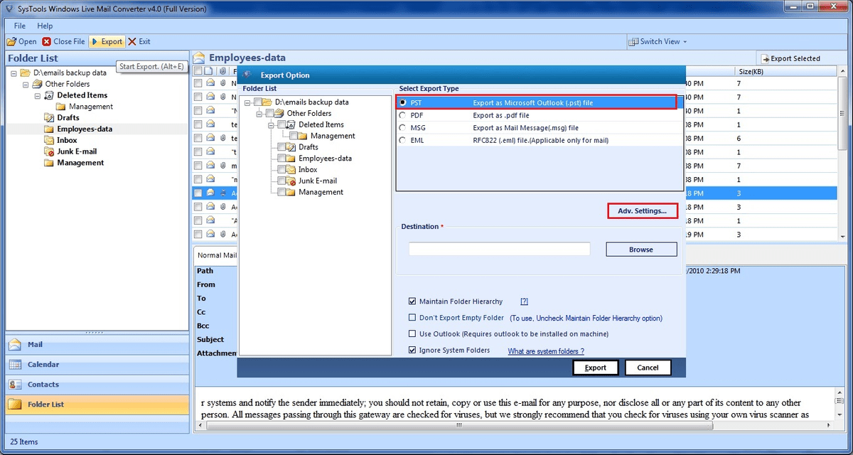 Windows live mail storage folders corrupted