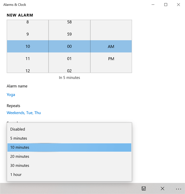 Windows 10 alarm not working