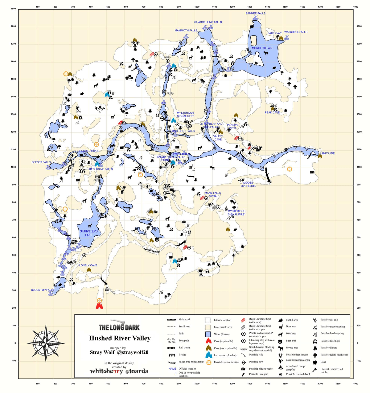 The long dark region map