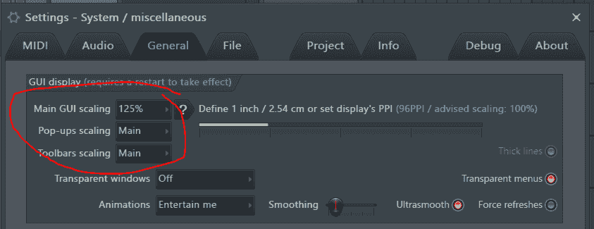 Fl studio gui scaling has been clipped