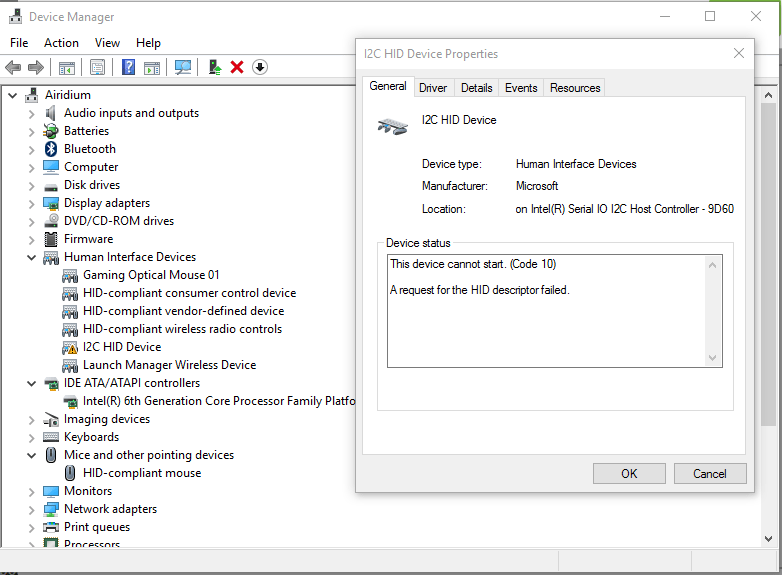 Acer nitro 5 touchpad not working