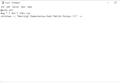 Is Notepad Screen How to create a trojan virus using notepad