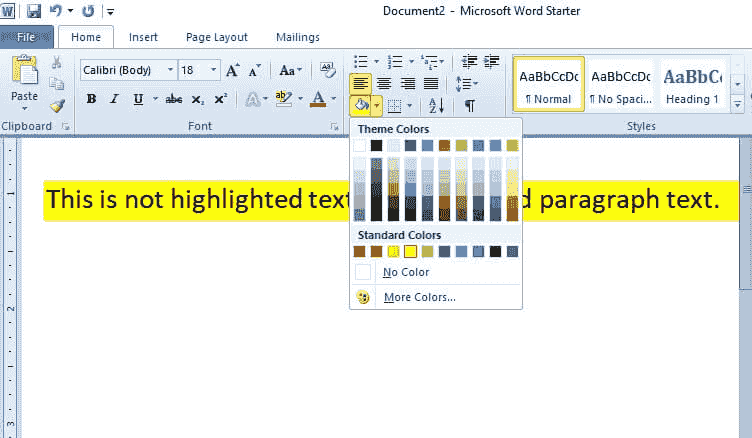 How to change background color in word 2019