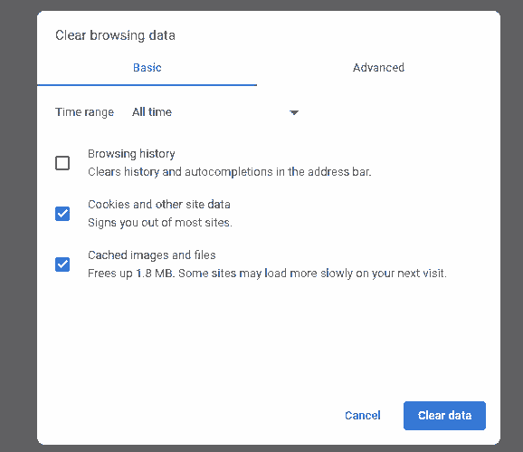 The site cannot be reached google chrome
