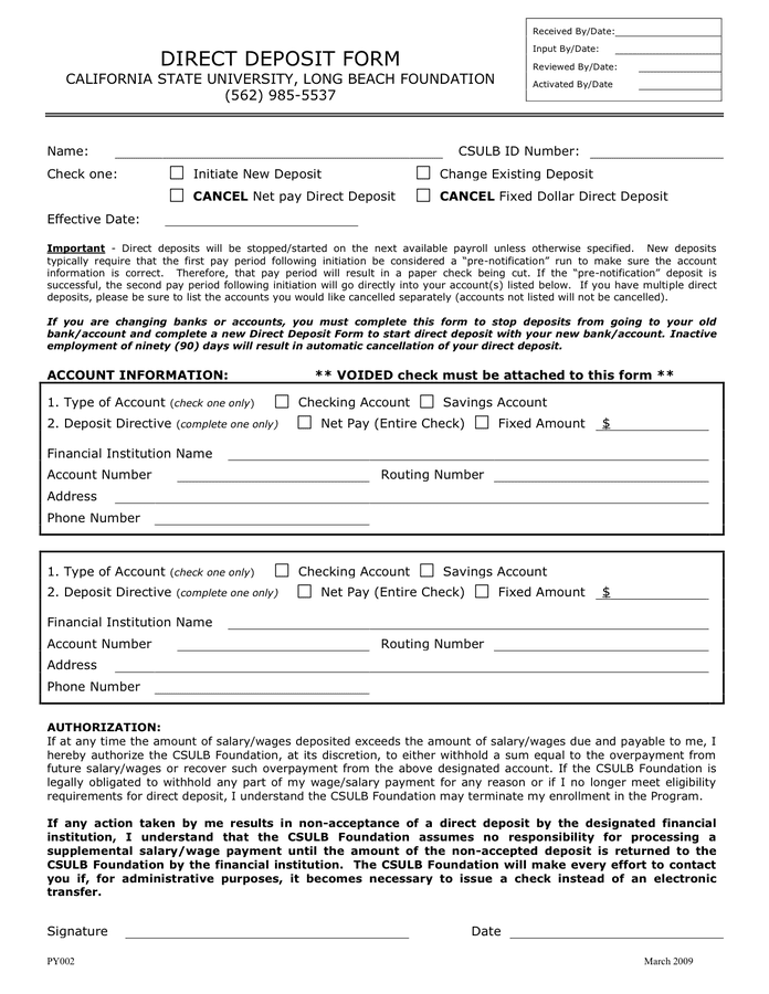 Chime direct deposit form pdf
