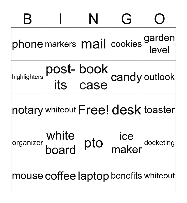 Office bingo card generator