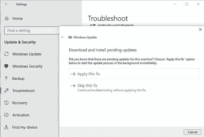Windows 10 update 1709 failed to install