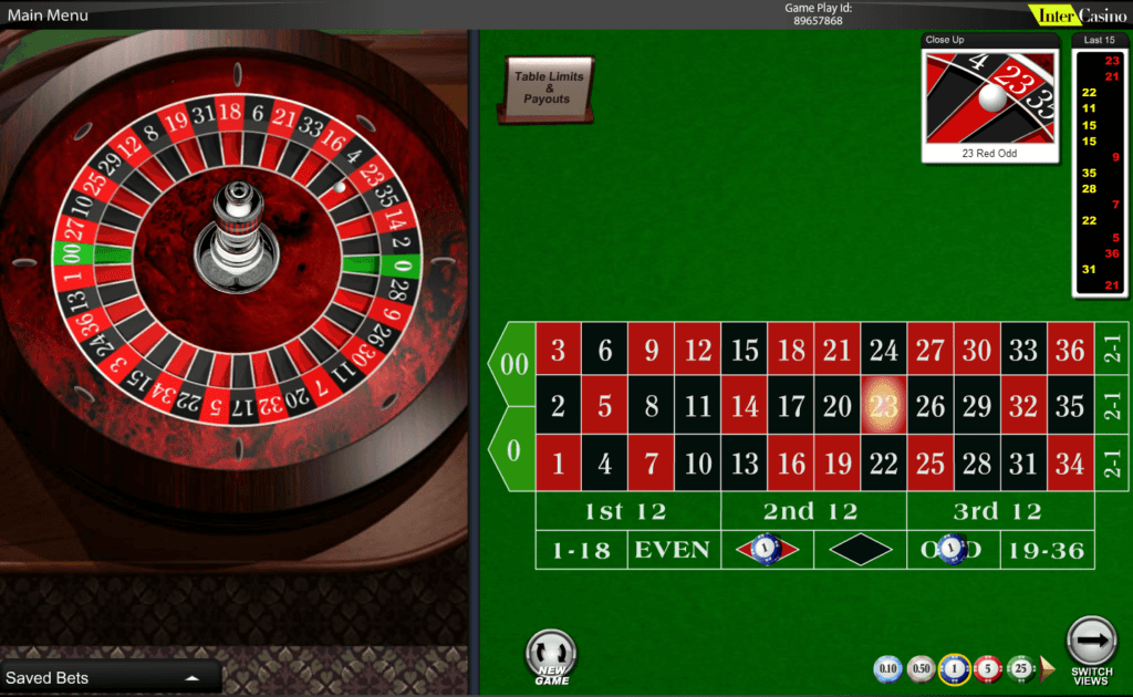 American roulette wheel number layout