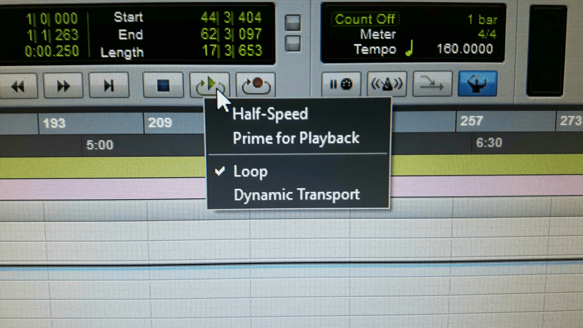 Loop playback pro tools