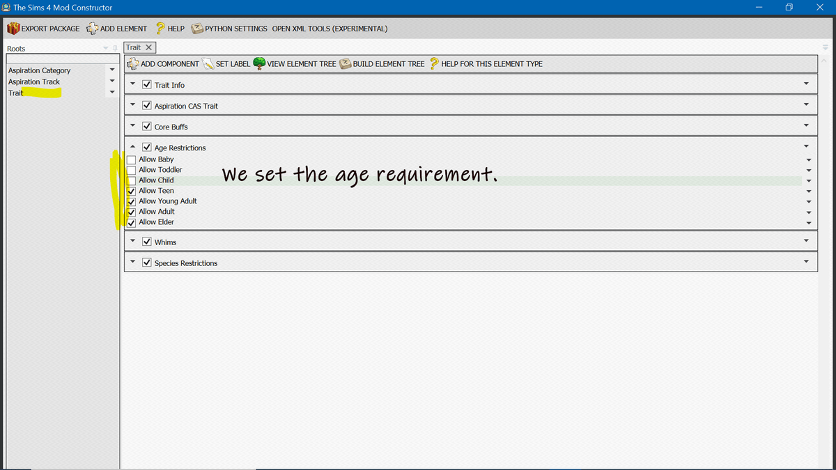 Sims 4 age restriction