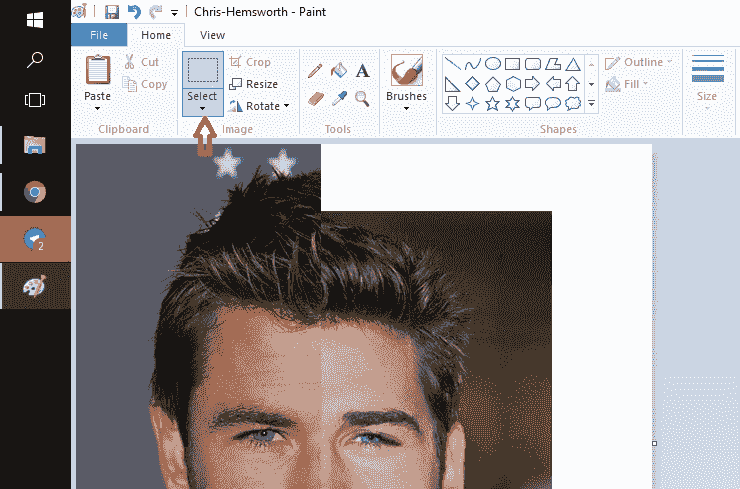 How to merge two pictures in paint
