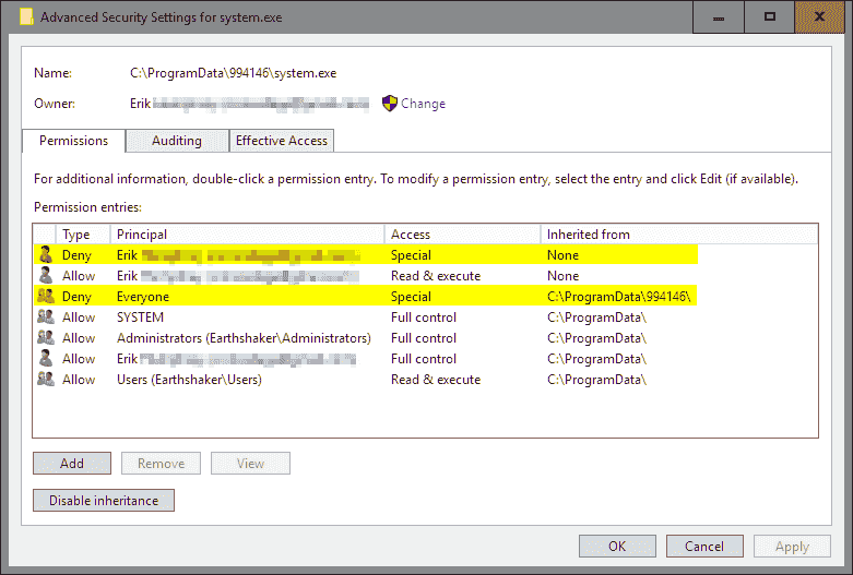 Windows cmd access is denied