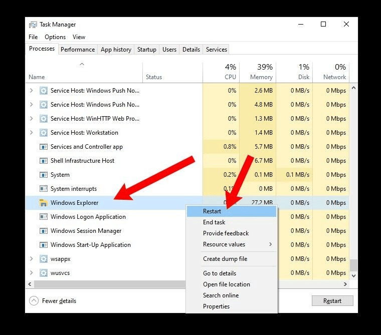 Program running but not visible windows 10