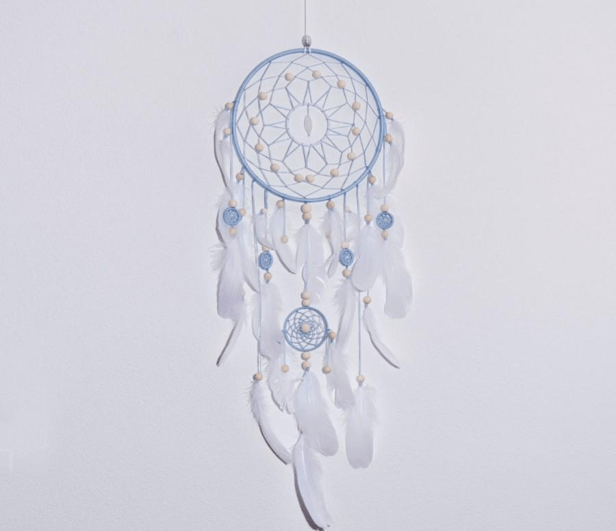 Blue and white dream catchers