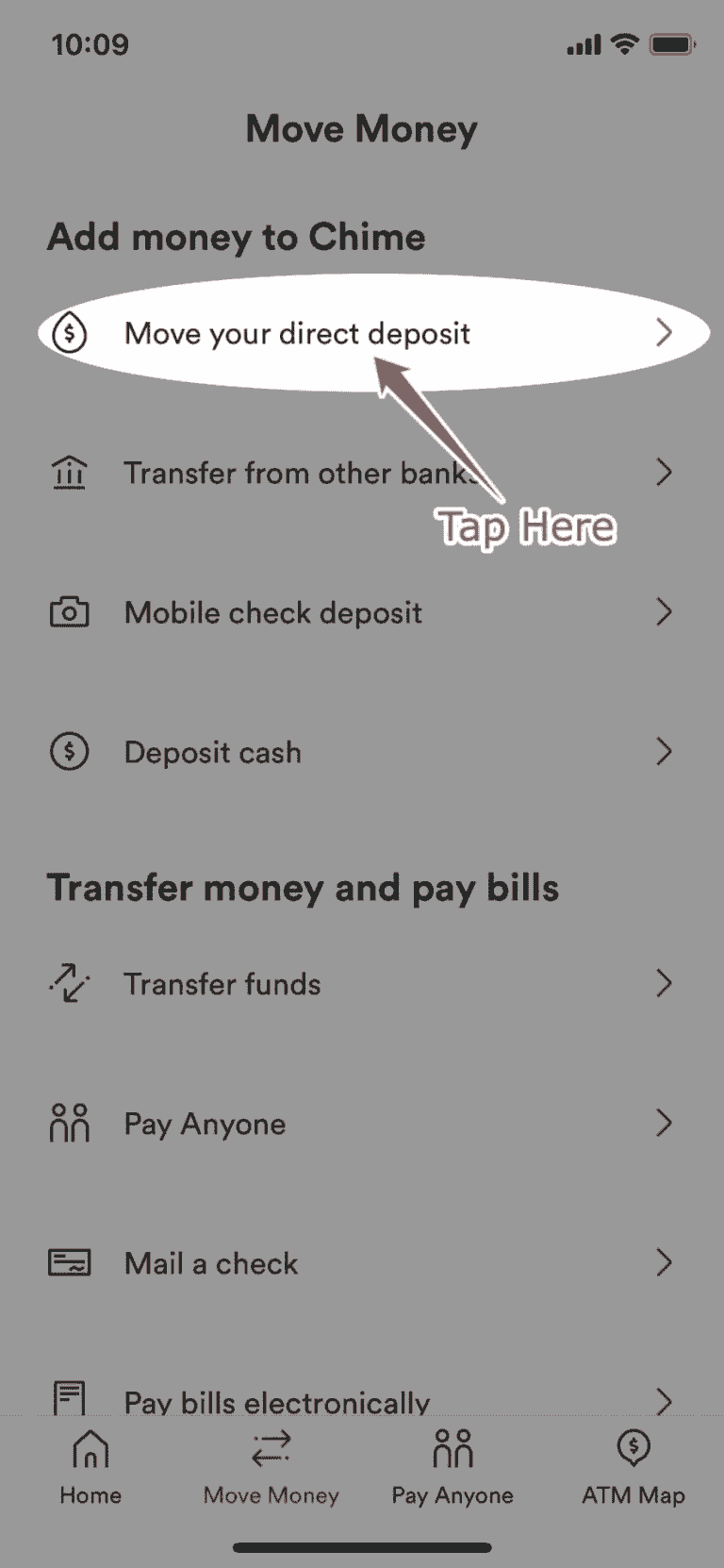 Chime bank deposit ach direct