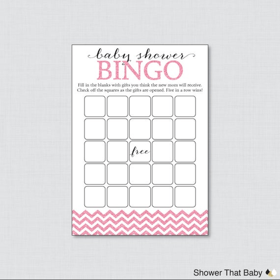 Blank baby shower bingo cards printable free