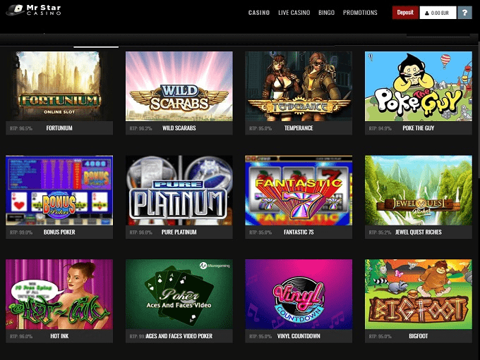 Shooting star casino online