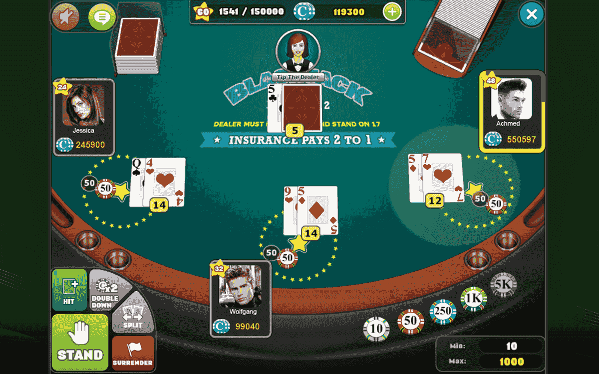Different types of casino blackjack
