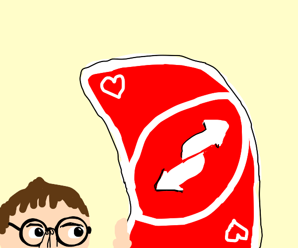 Uno reverse card with hearts