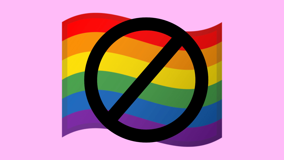 Anti gay flag emoji character