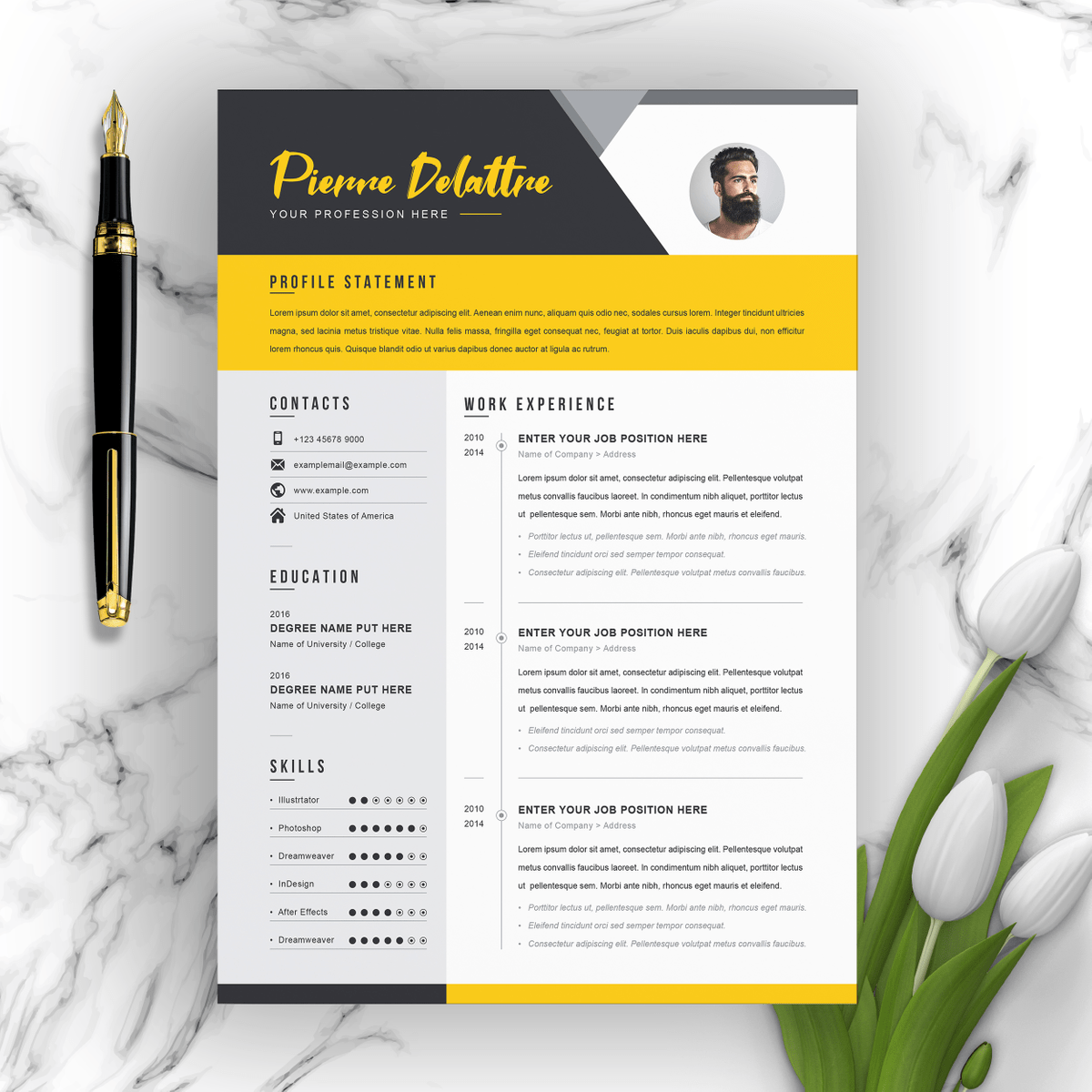 Free modern resume template download