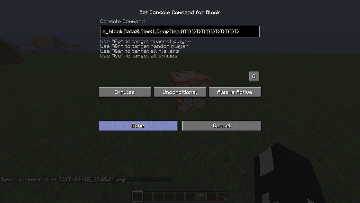 Command to destroy blocks minecraft education edition