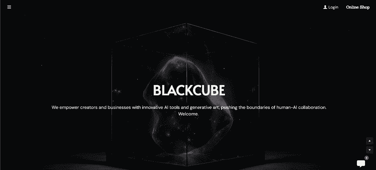 التجارة الإلكترونية مع Blackcube مع Strikingly