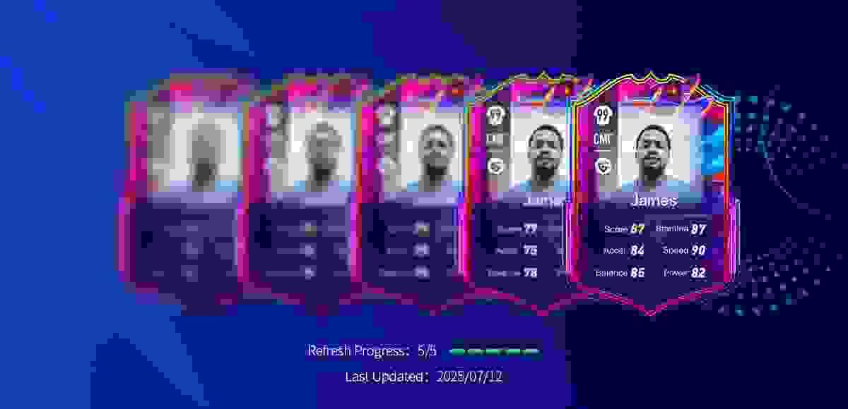 Your Player Ratings will refresh automatically every 5 sessions. 