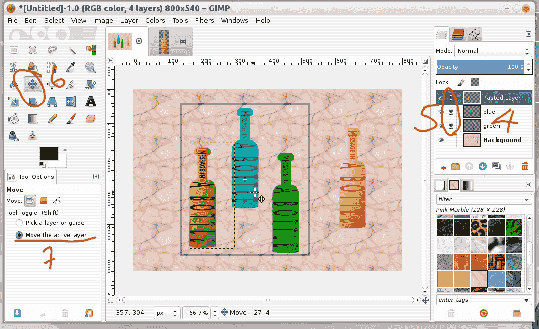 Gimp move layer to another file