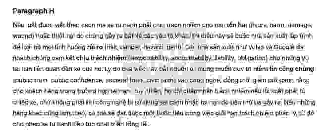 The Ethics of Driverless CarsAnswers with location - Đề luyện IELTS READING