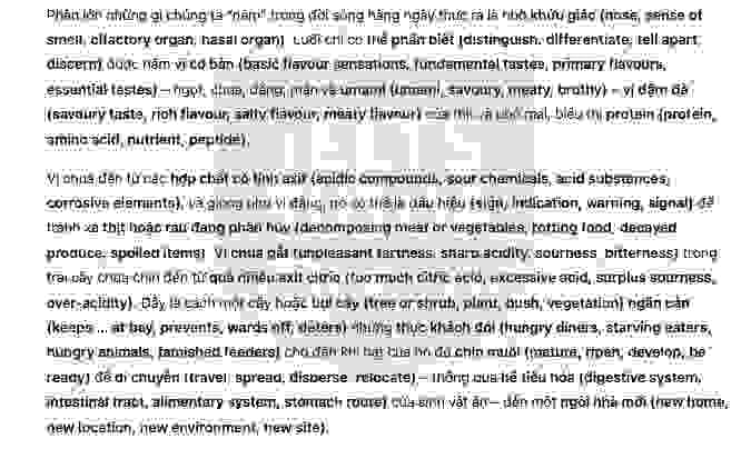 The geography of taste bud Answers with location - Đề thi thật IELTS READING