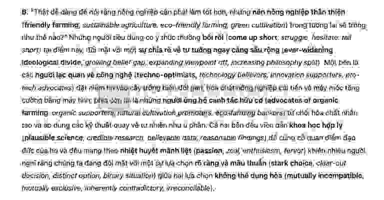 Organic farming and fertilisers - Đề thi thật IELTS READING