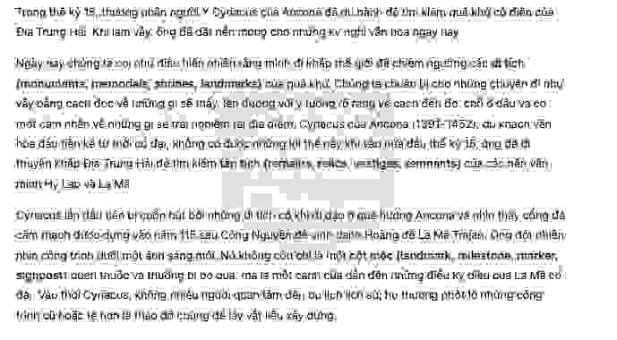 🔥An early cultural tourist answers with location - Đề thi thật IELTS READING- Làm bài online format computer-based, kèm đáp án, dịch & giải thích từ vựng - cấu trúc ngữ pháp khó
